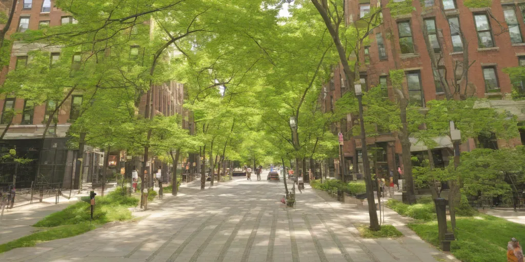 Figure 5.2. Street Gen: Street view generated similar to StreetMix design for Intervention scenario